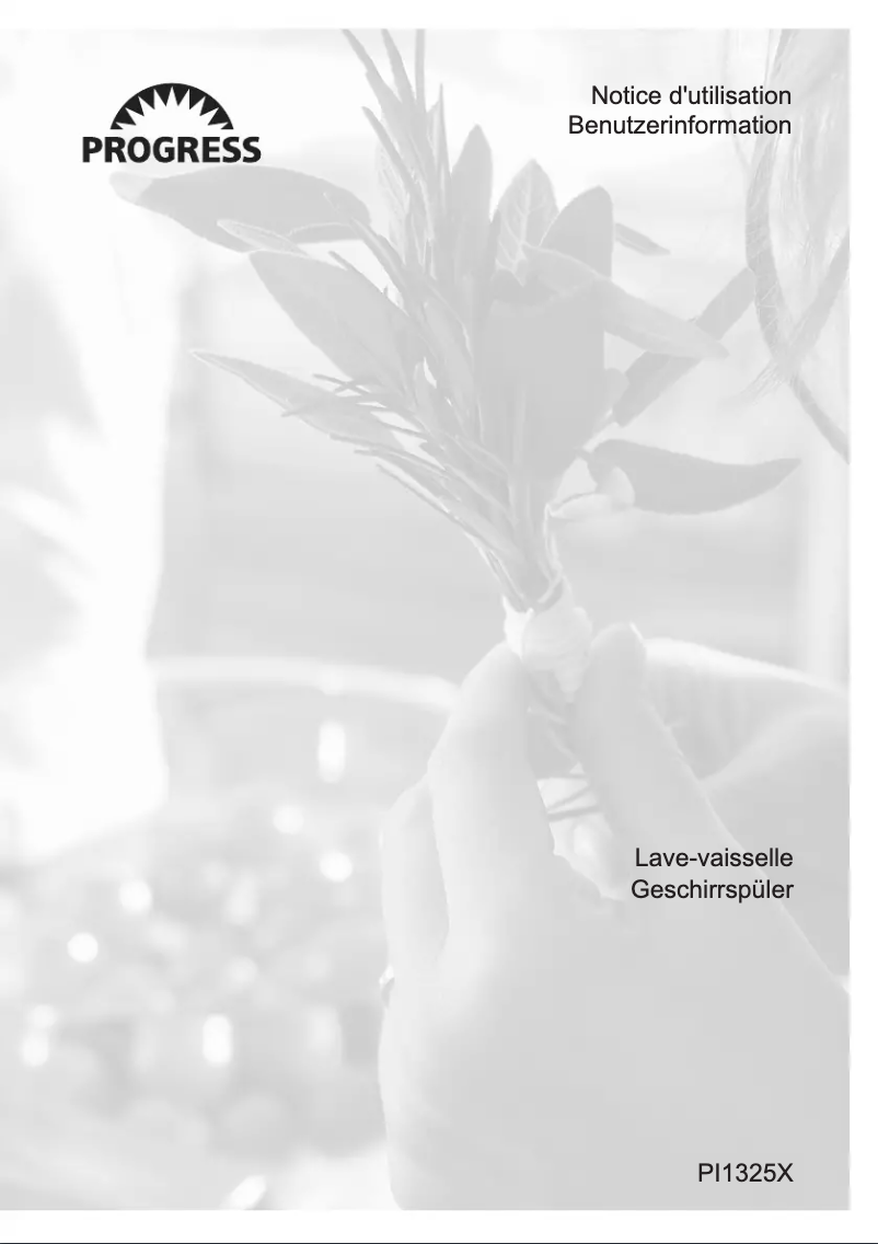 Page 1 of the manual User Manual Progress PI1325X