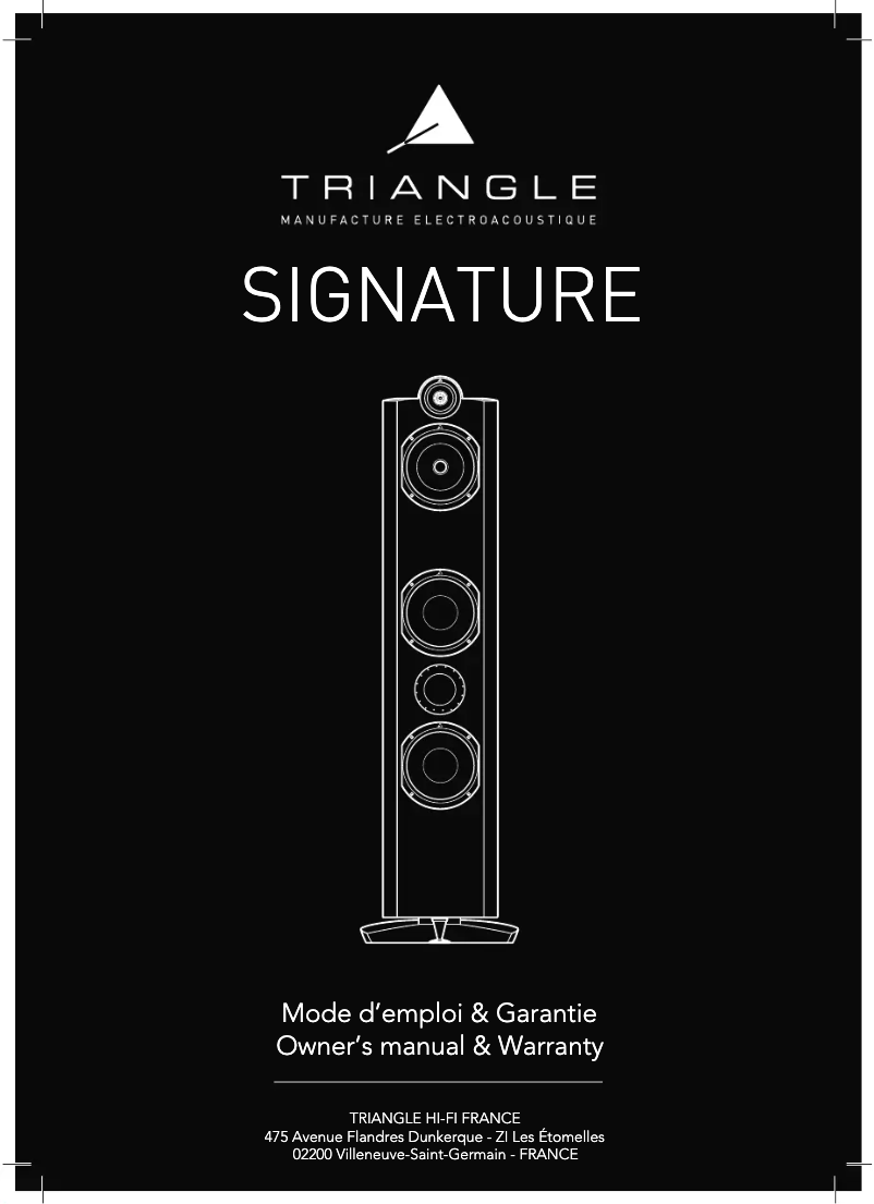 Page 1 of the manual User Manual Triangle Signature Theta