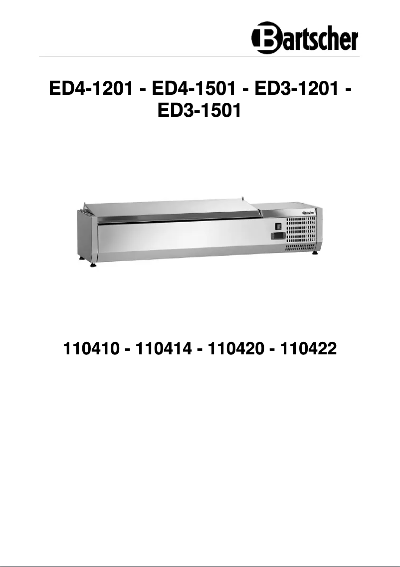 First page image of the manual for ED3-1501