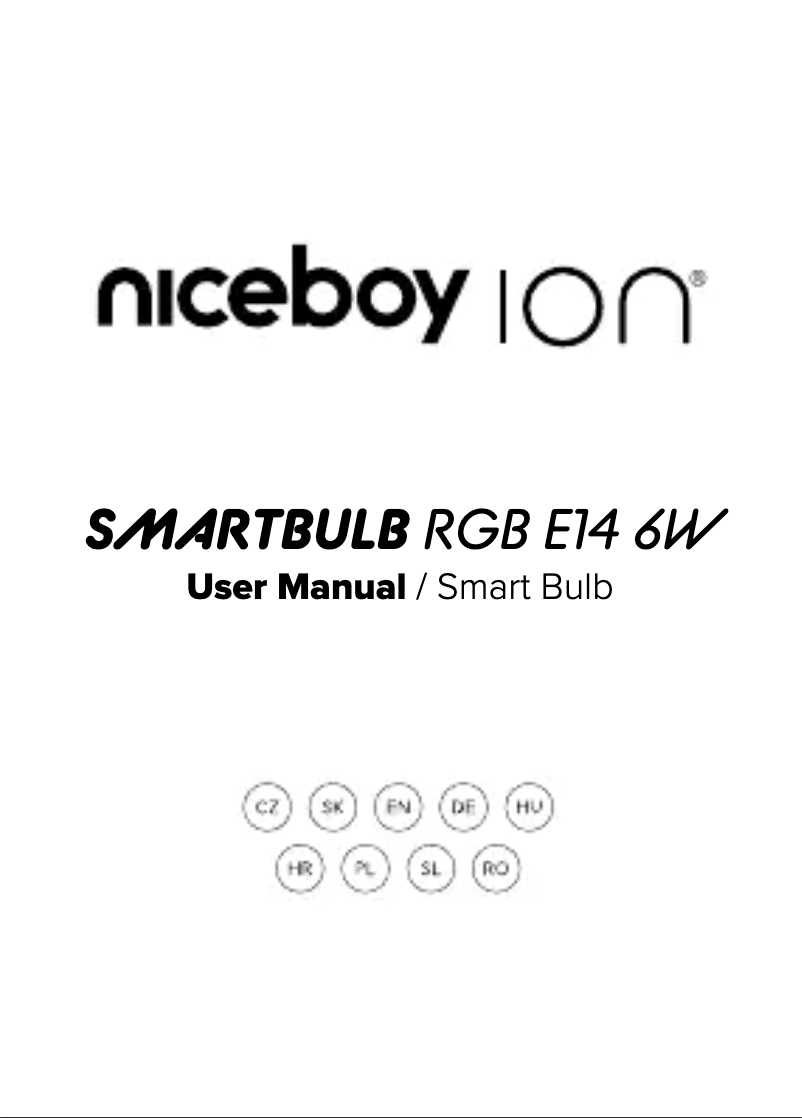Page 1 of the manual User Manual Niceboy ION SmartBulb RGB E14 6W