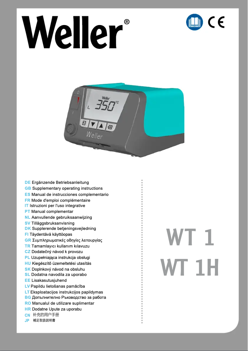 Page 1 of the manual User Manual Weller WT 1H