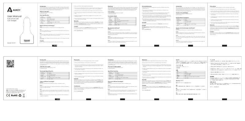 Image de la première page du manuel de l'appareil CC-01