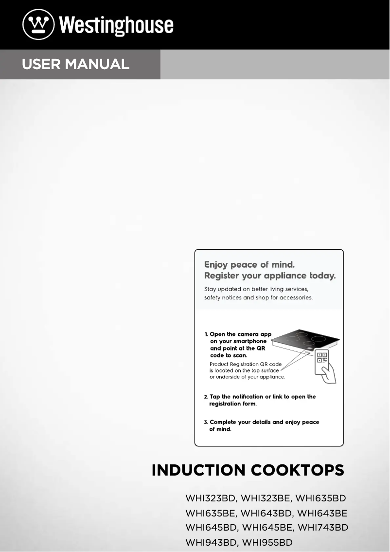 First page image of the manual for WHI635BE