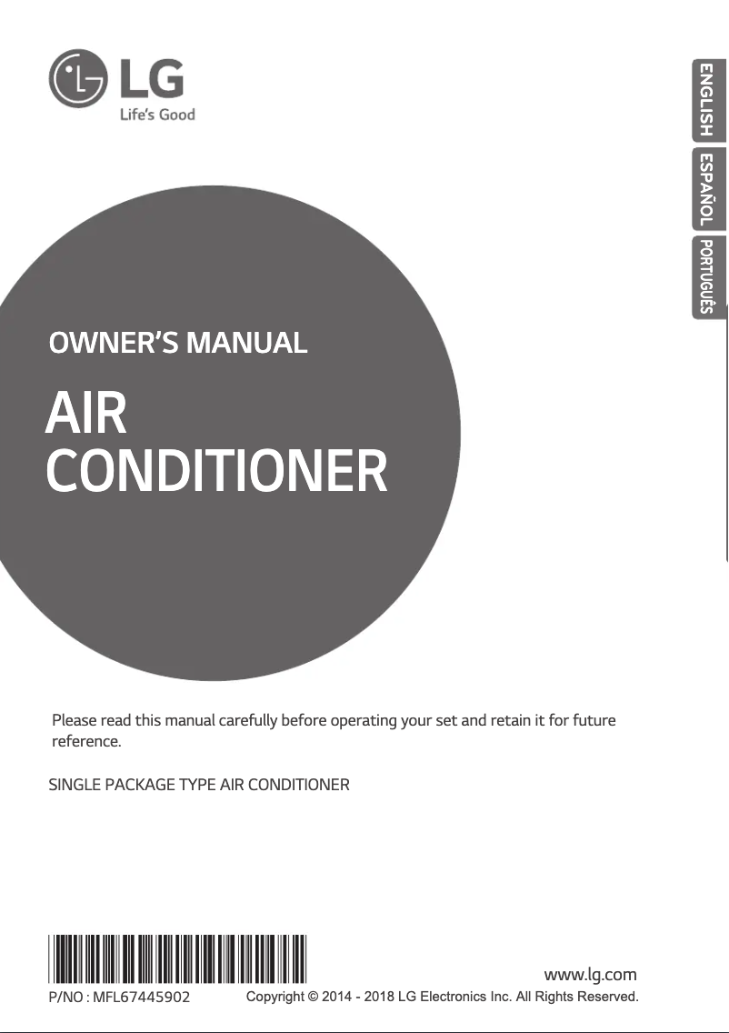 Page 1 of the manual User Manual LG AK-Q240BC01