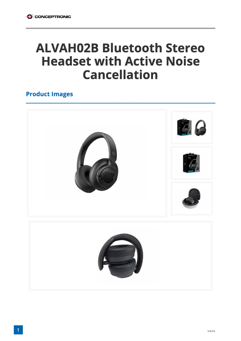 First page image of the manual for ALVAH02B