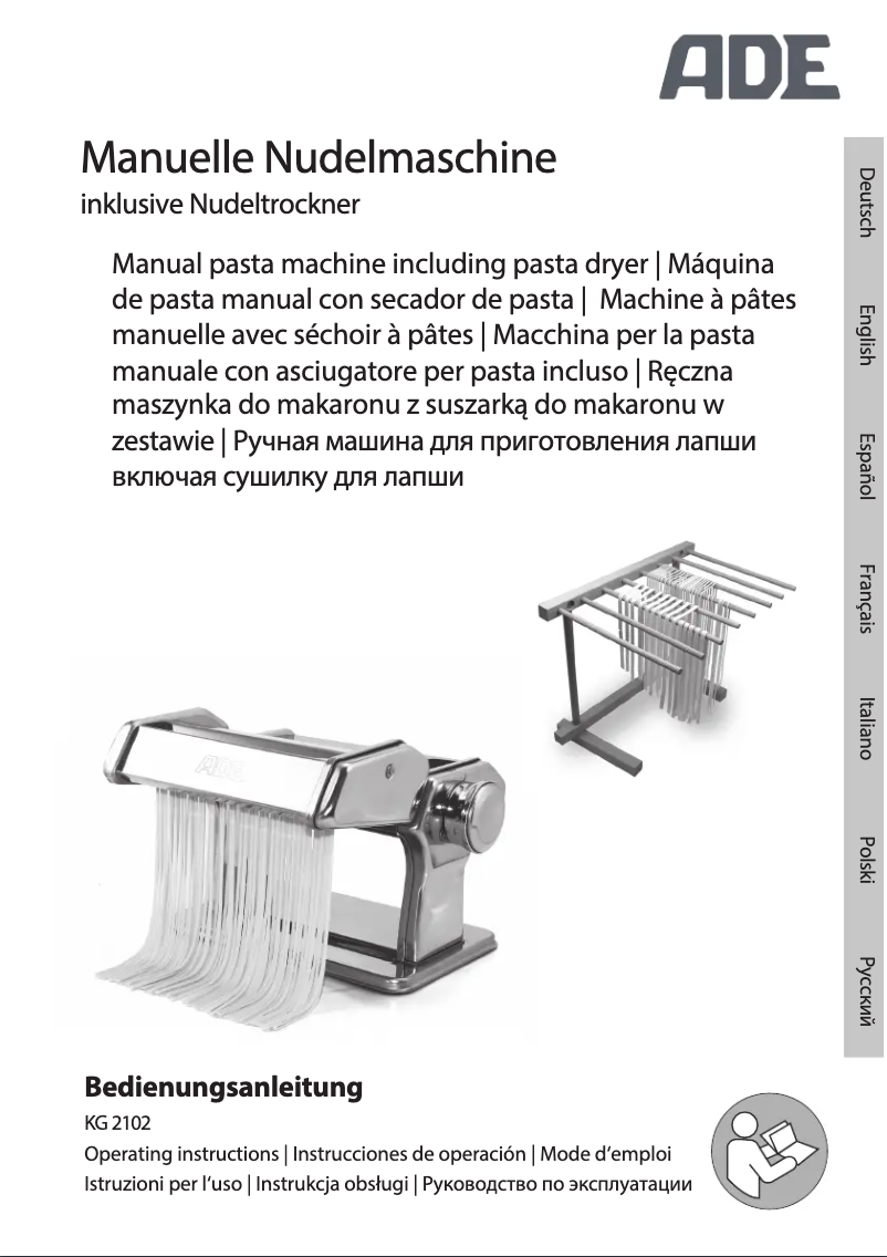 First page image of the manual for KG 2102