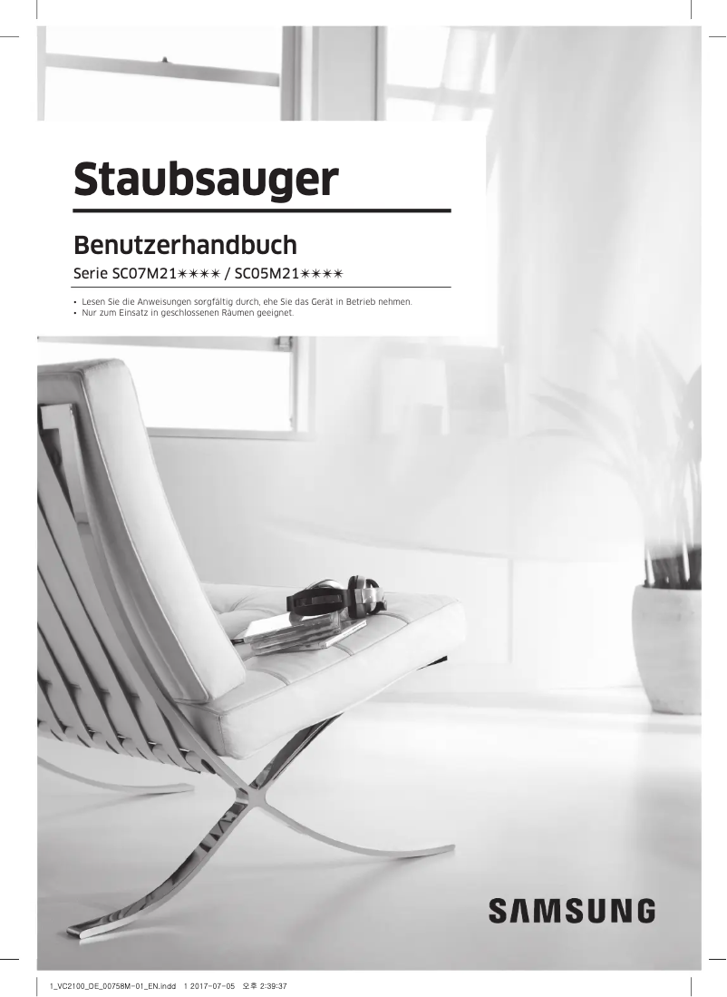 First page image of the manual for SC07M2110SR