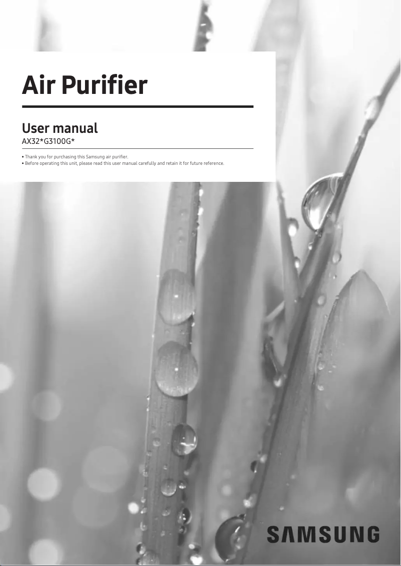 First page image of the manual for AX32BG3100GW