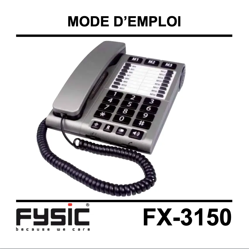 First page image of the manual for Big Button FX-3150