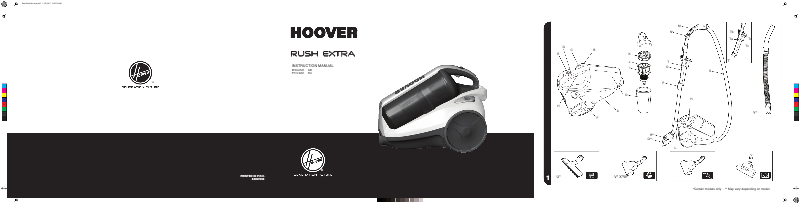Page 1 of the manual User Manual Hoover Rush Extra TRE1420 019