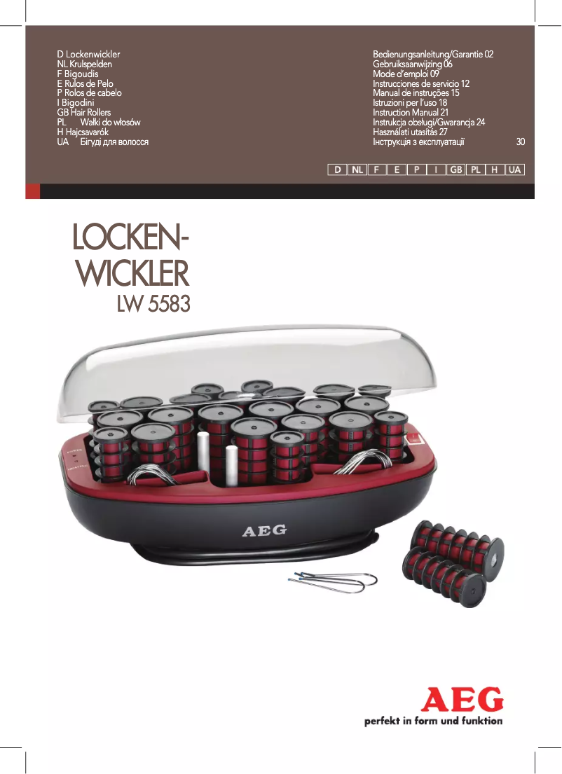 Page 1 of the manual User Manual AEG LW 5583