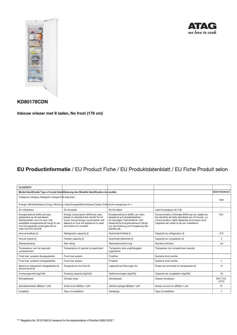 First page image of the manual for KD80178CDN