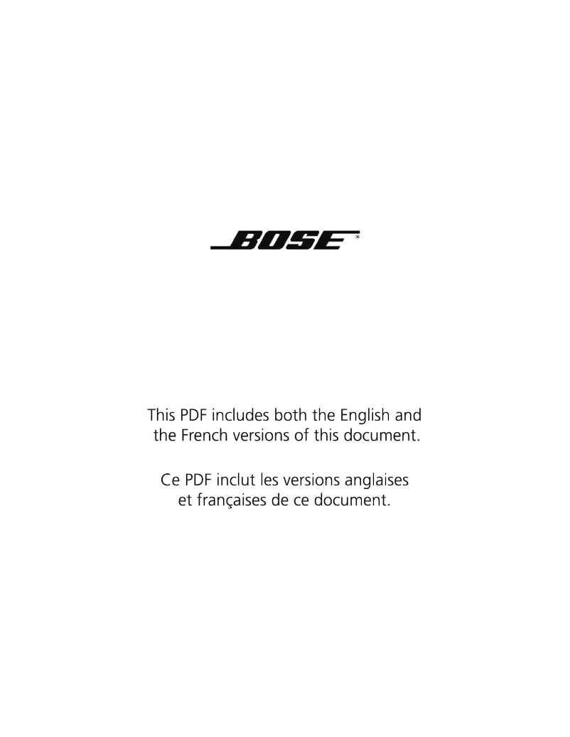 Page 1 of the manual User Manual Bose 301