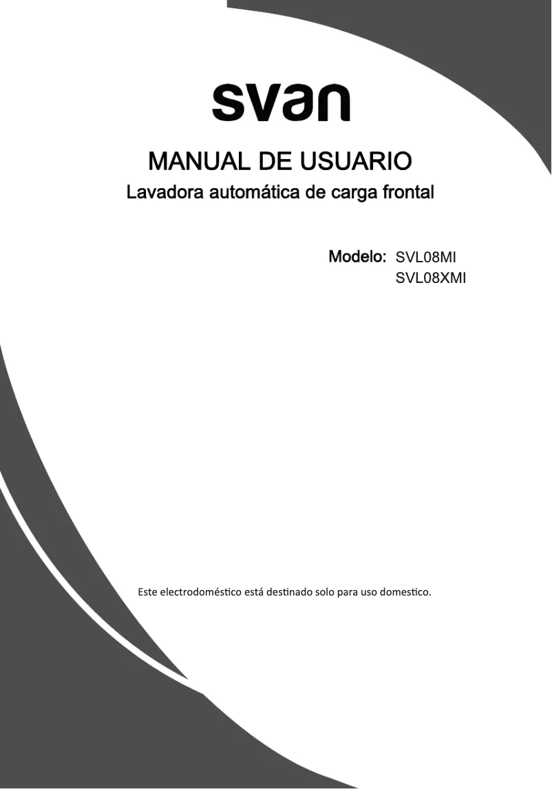 First page image of the manual for SVL08MI