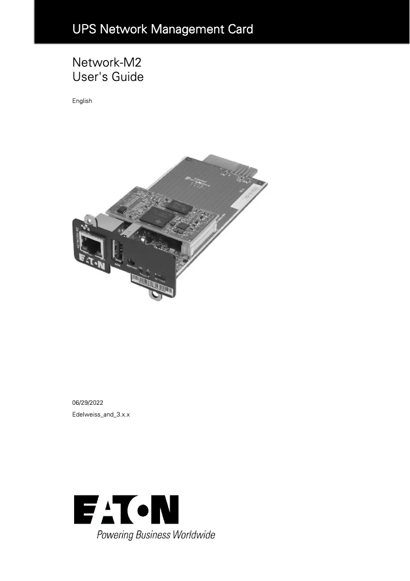 First page image of the manual for NETWORK-M2