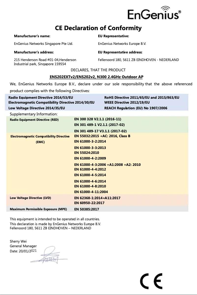 Page 1 of the manual User Manual EnGenius EWS500AP