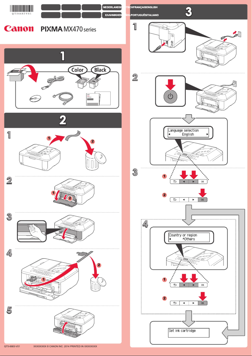First page image of the manual for Pixma MX474