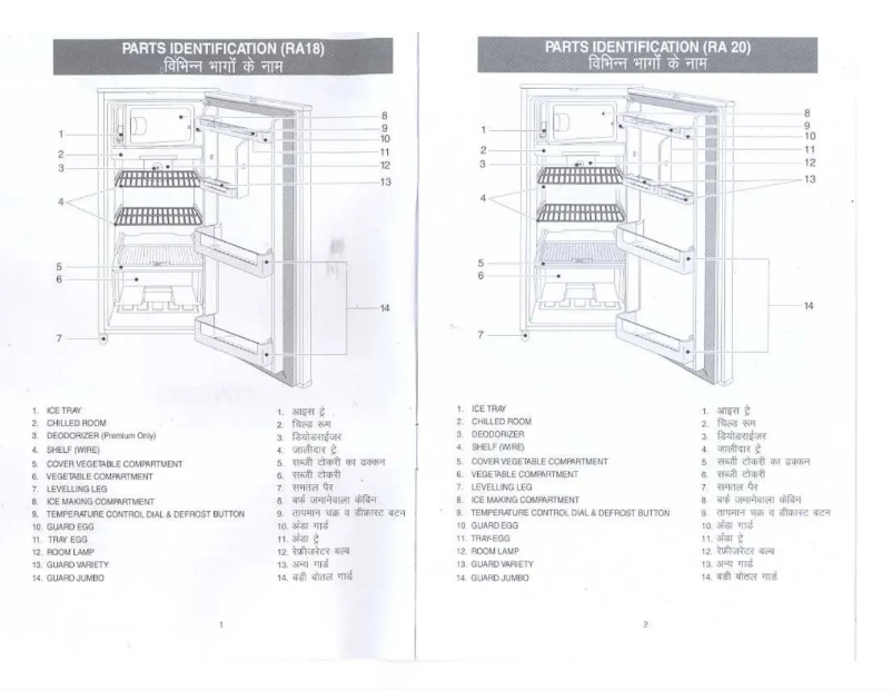 Page 1 of the manual User Manual Samsung RA21FGSW