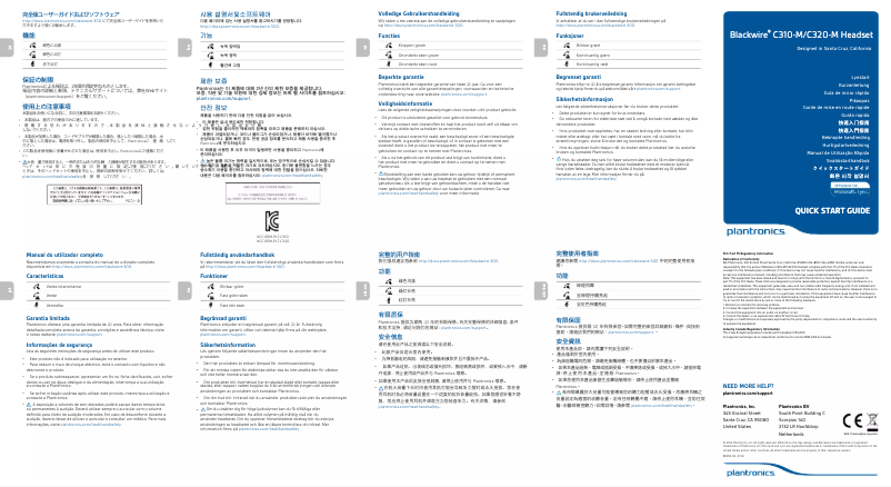 Page 1 of the manual User Manual Plantronics Blackwire C310-M