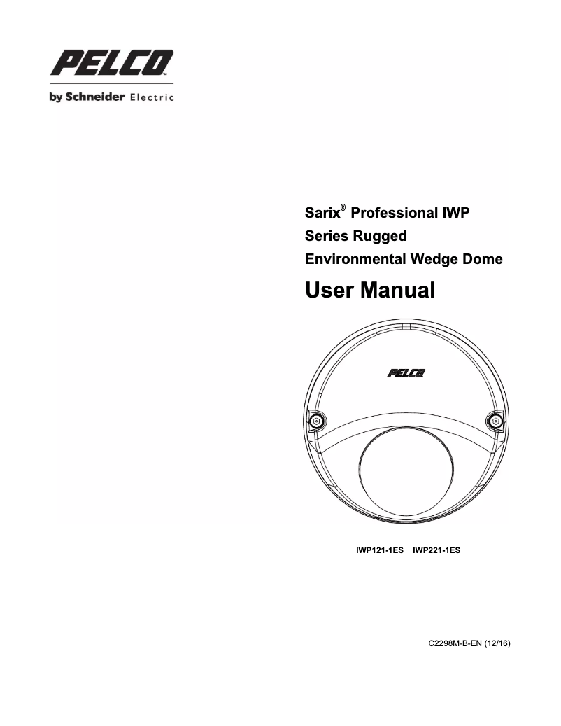 Page 1 of the manual User Manual Pelco Sarix Professional IWP221-1ES