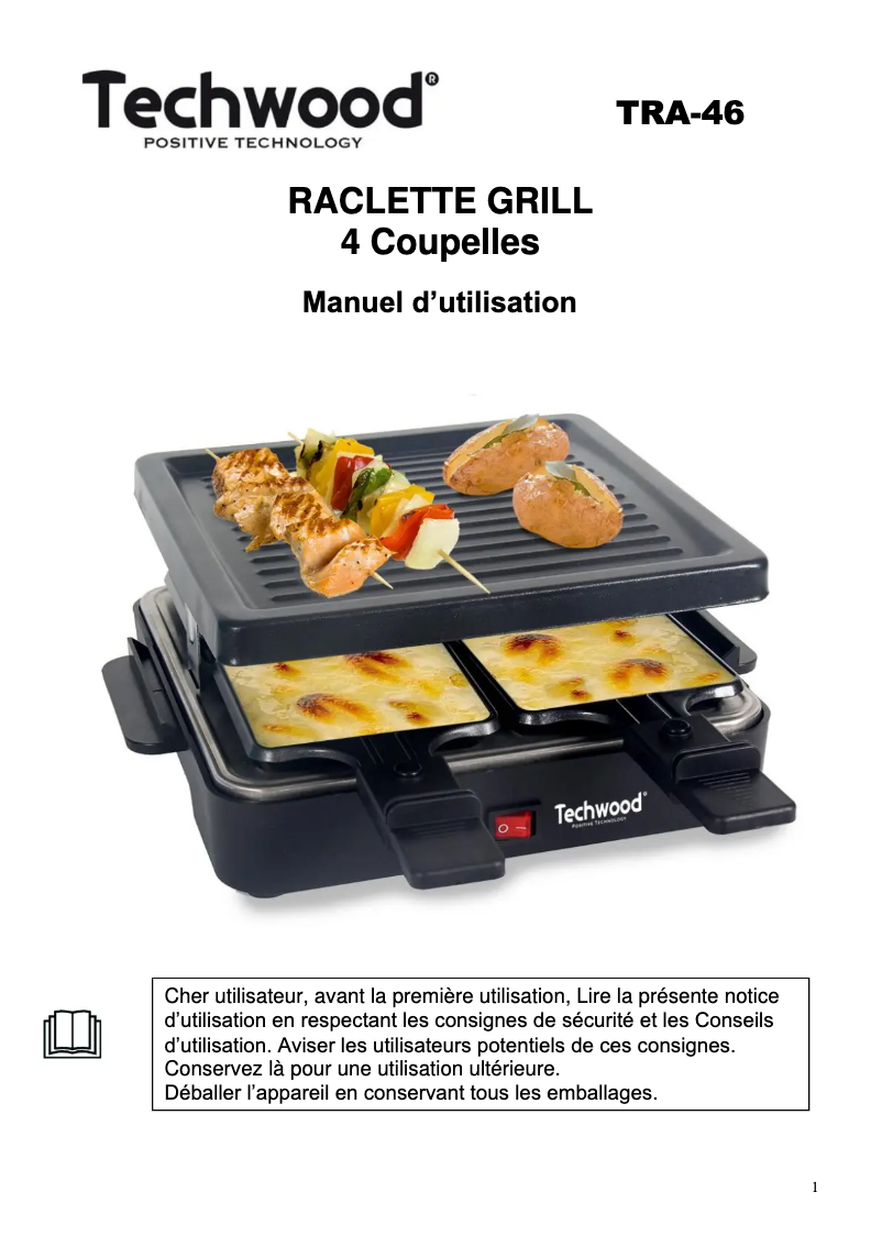 First page image of the manual for TRA-46