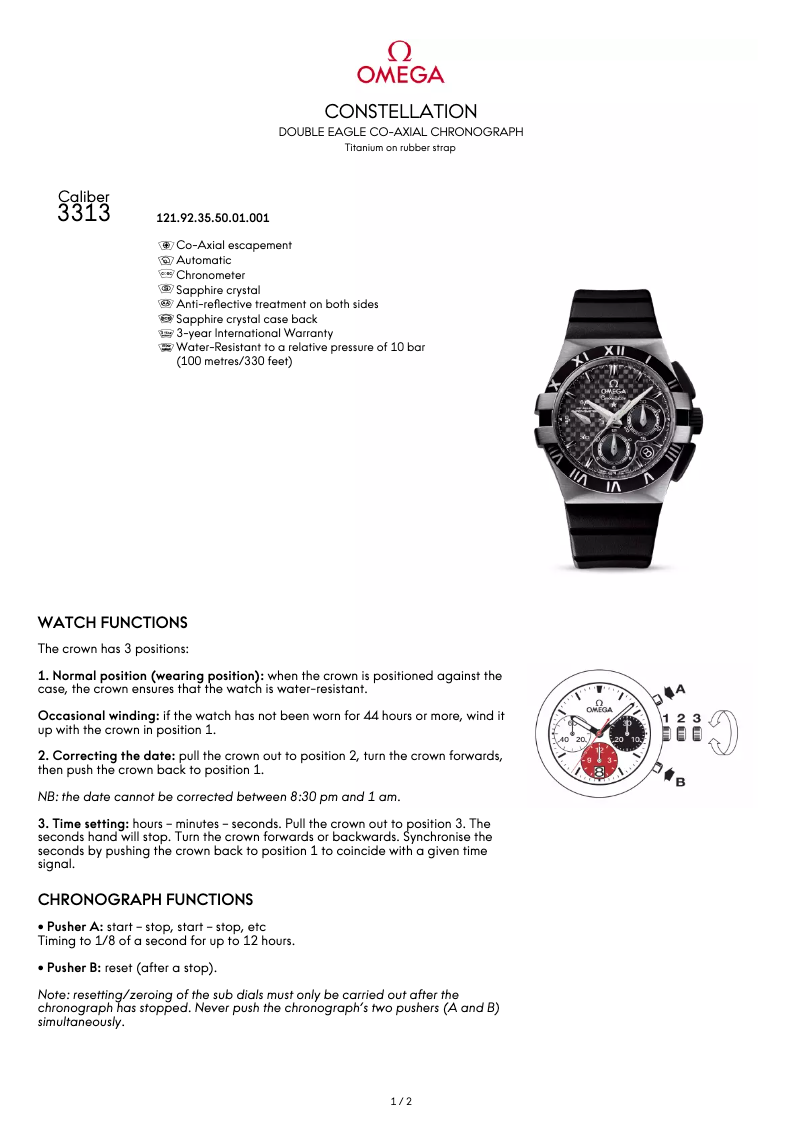 First page image of the manual for Double Eagle