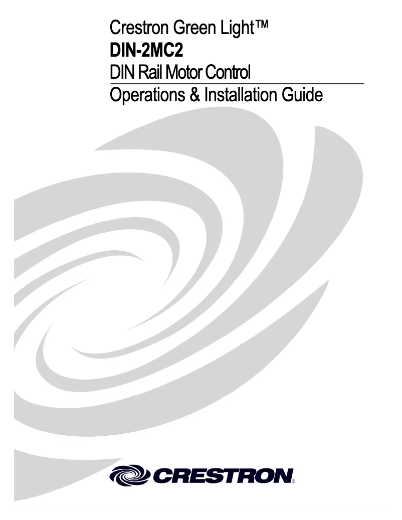 Image de la première page du manuel de l'appareil DIN-2MC2