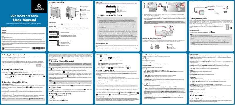 Page 1 of the manual User Manual Navman FOCUS450 Dual