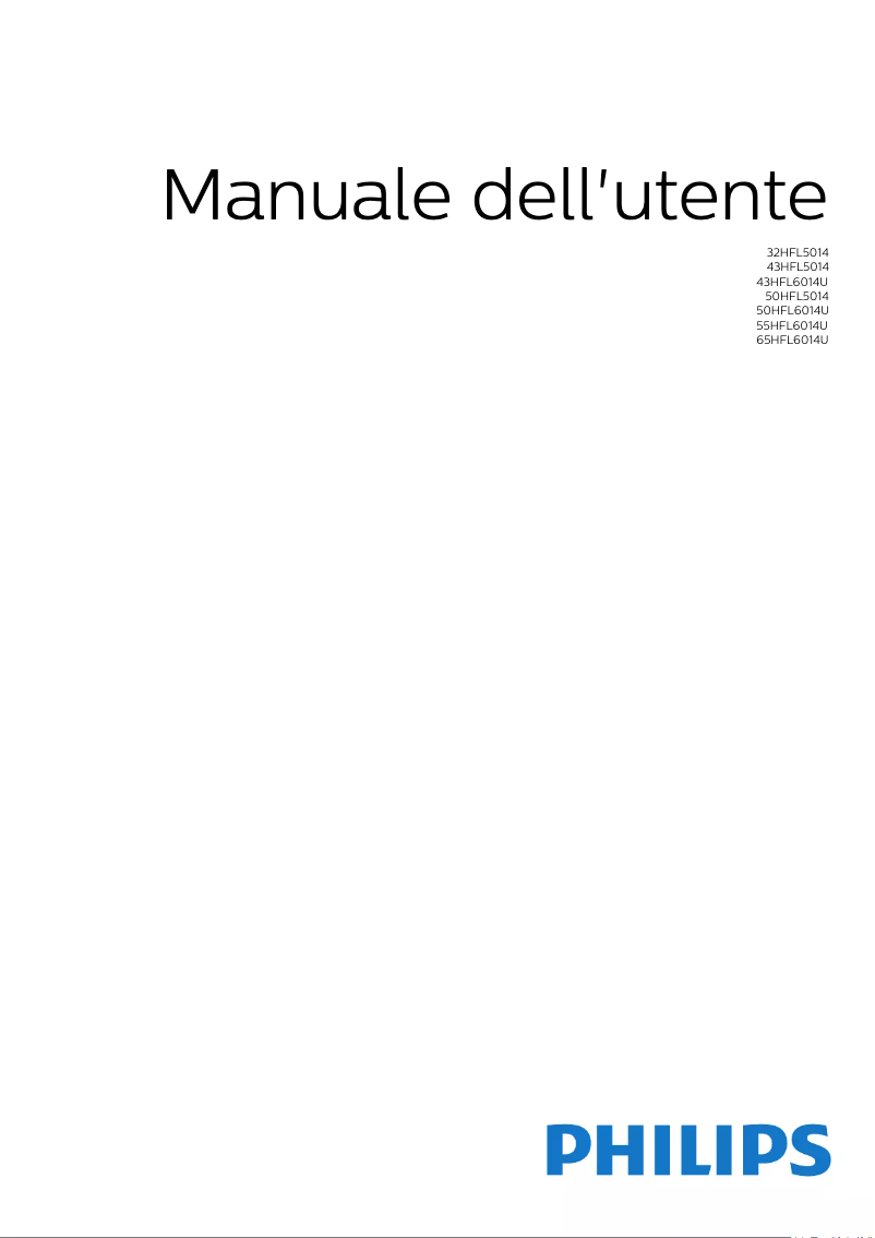 First page image of the manual for 55HFL6014U