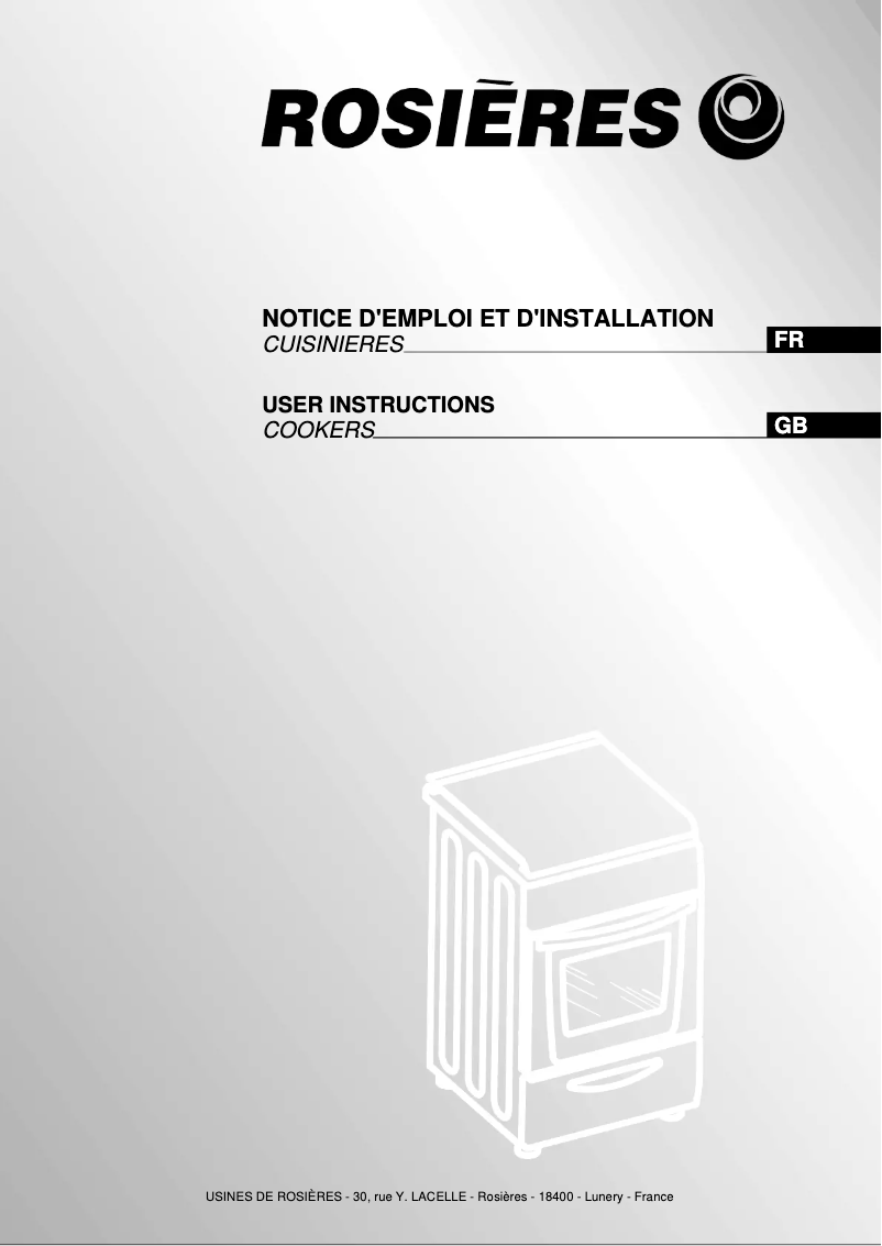 First page image of the manual for RCG6920RB