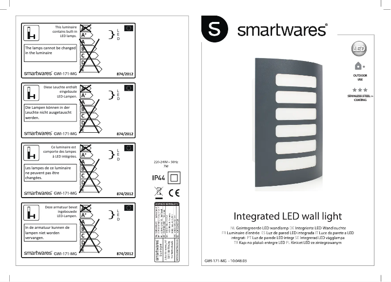Page 1 of the manual User Manual Smartwares 10.048.03
