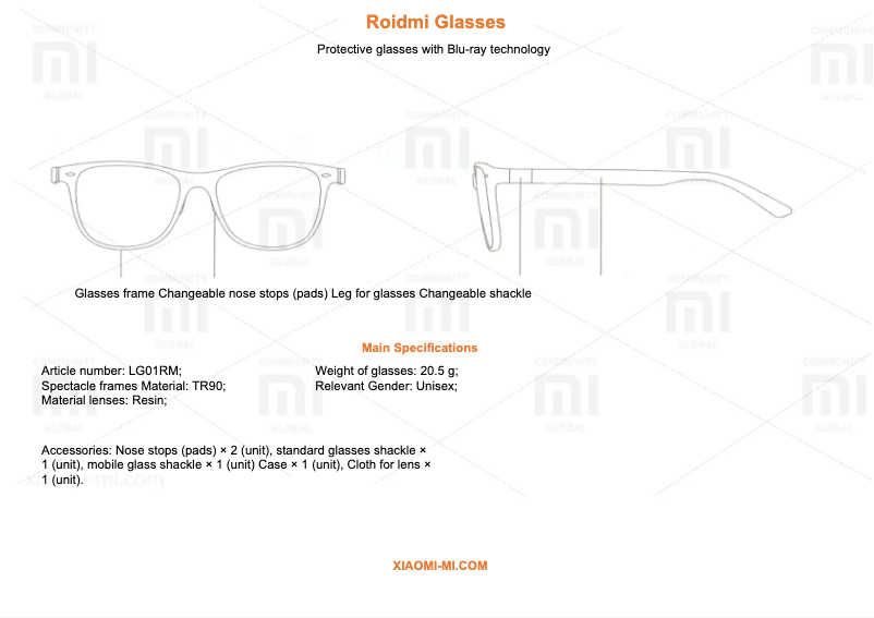 Page 1 of the manual User Manual Xiaomi RoidMi B1