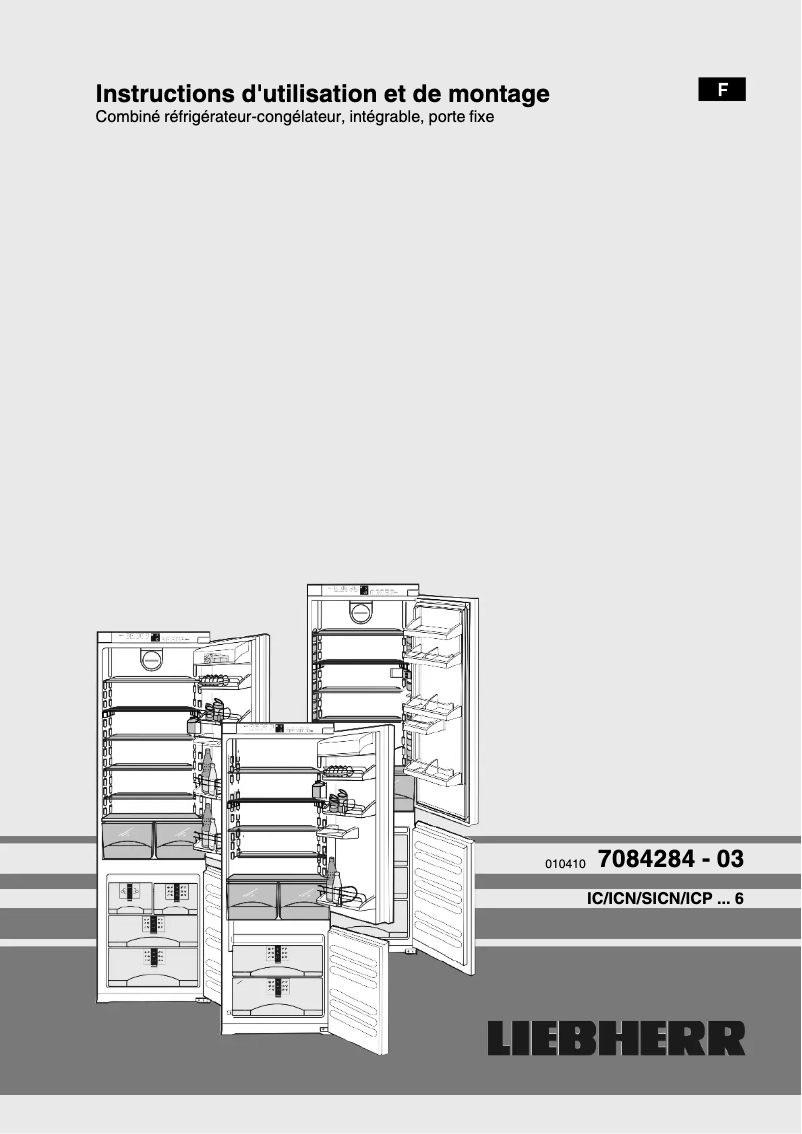 Page 1 of the manual User Manual Liebherr IC 2966 Premium