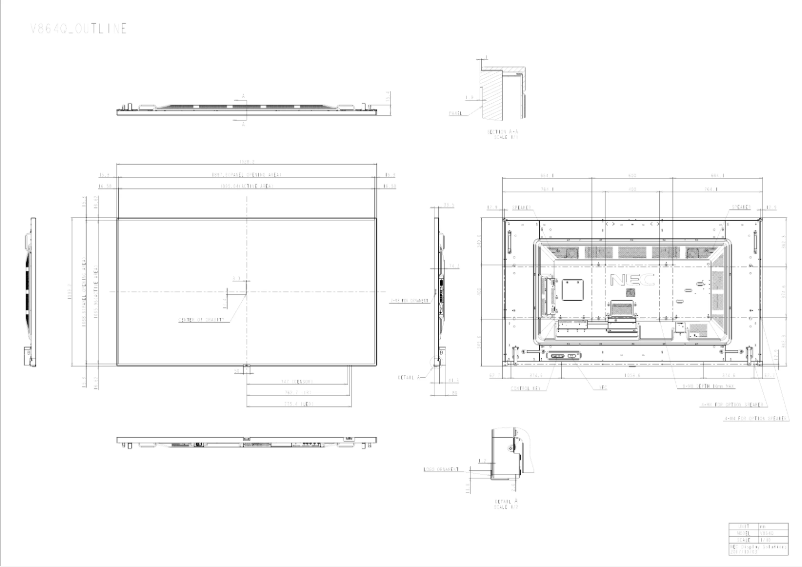 First page image of the manual for MultiSync V864Q
