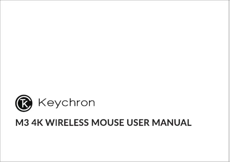 Page 1 of the manual User Manual Keychron M3