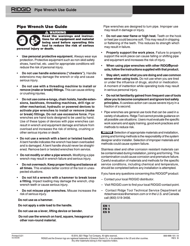 First page image of the manual for S-8A