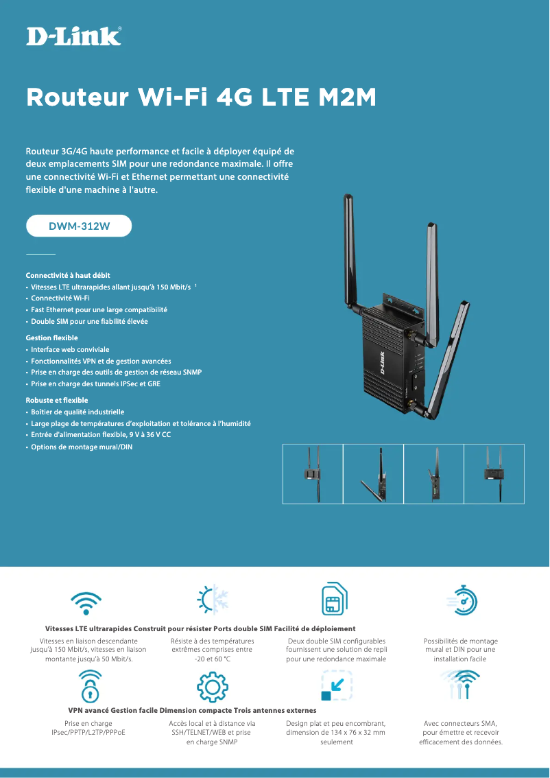 First page image of the manual for DWM-312W