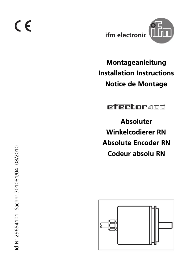 Page 1 of the manual User Manual IFM RN6024