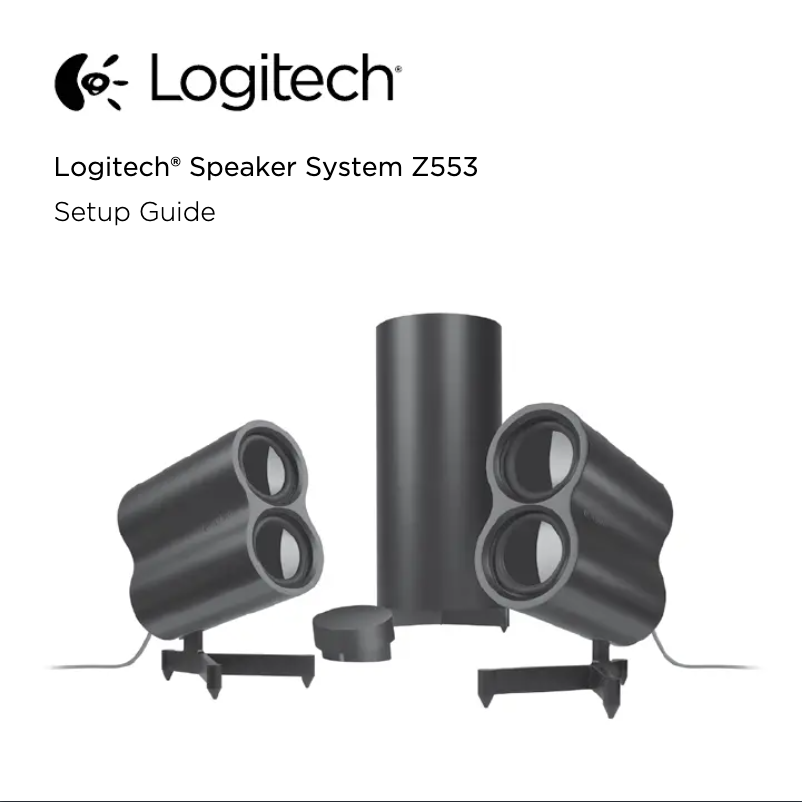 Page 1 of the manual User Manual Logitech Z553 2.1