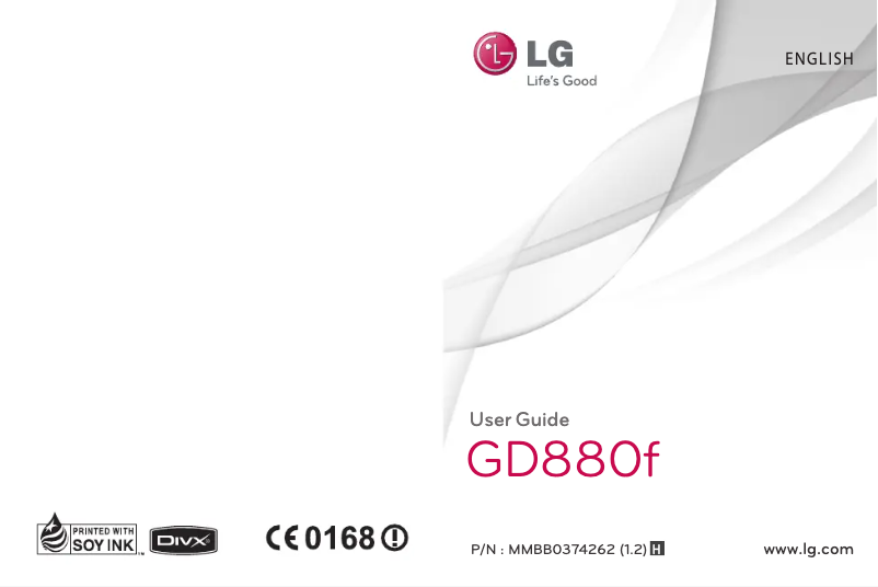 Page 1 of the manual User Manual LG GD880F