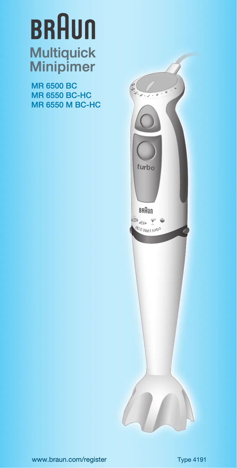 First page image of the manual for Multiquick MR 6550 M BCHC