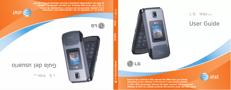 First page image of the manual for Trax