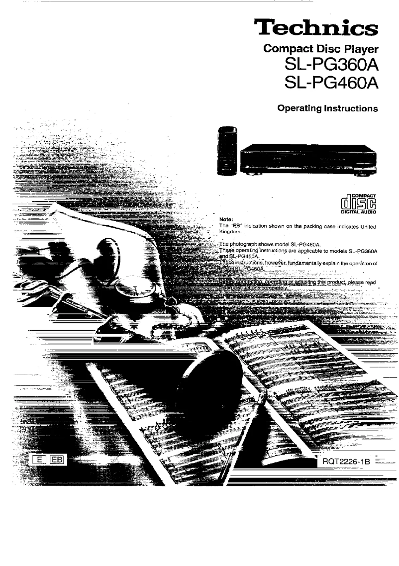 Page 1 of the manual User Manual Technics SL-PG460A
