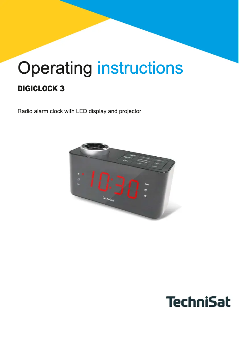 First page image of the manual for DigiClock 3