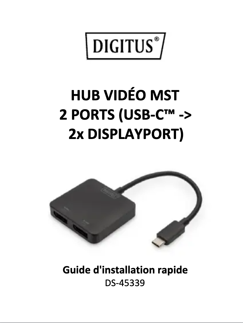 Page 1 of the manual User Manual Digitus DS-45339