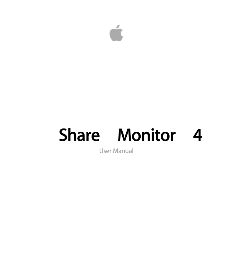 Page 1 of the manual User Manual Apple Share Monitor 4
