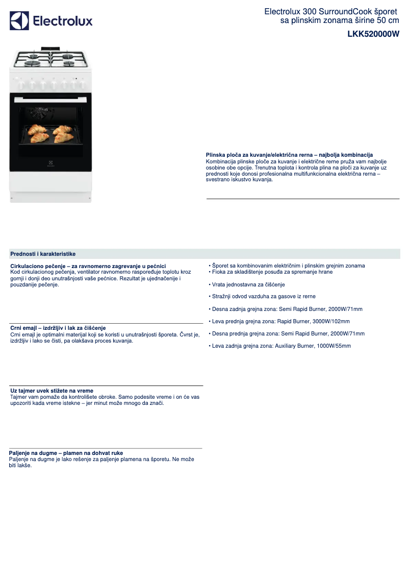 First page image of the manual for LKK520000W