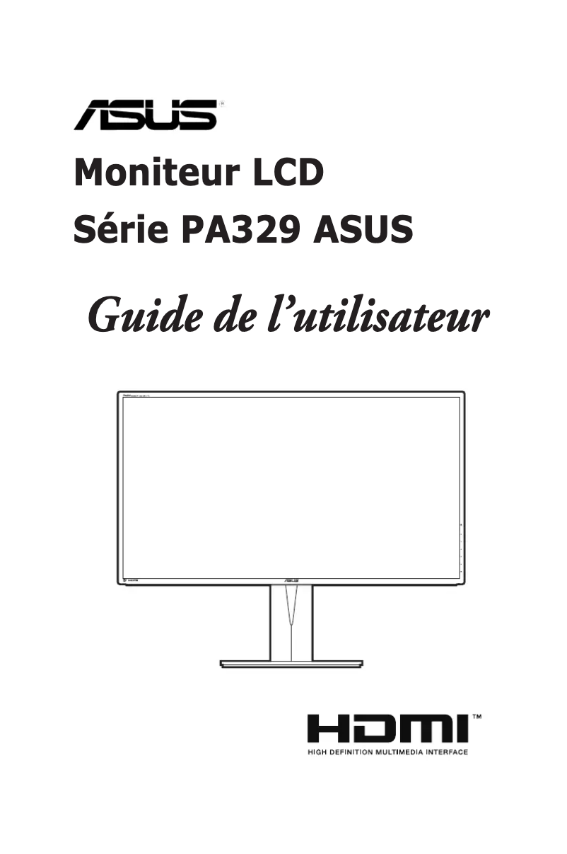 First page image of the manual for ProArt PA329Q