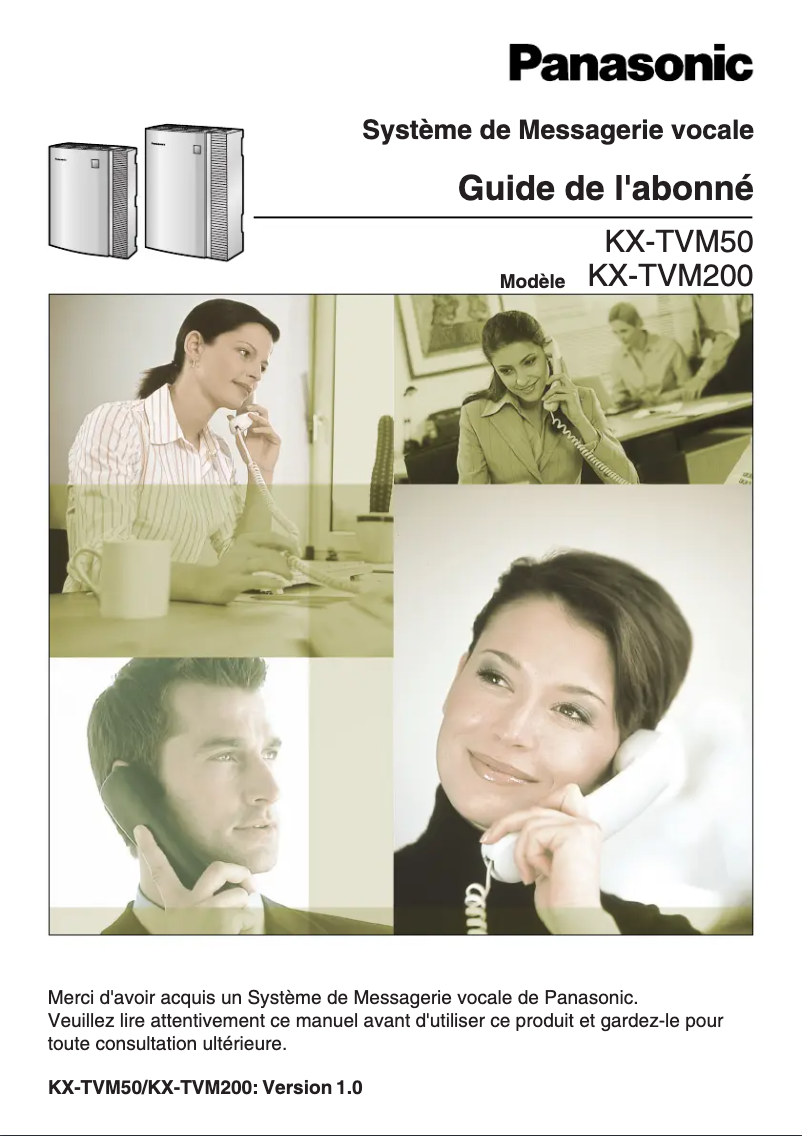 Page 1 of the manual User Manual Panasonic KX-TVM200