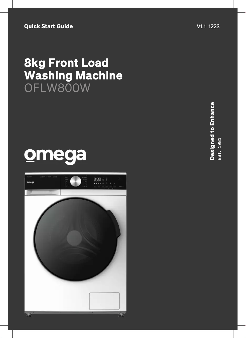 Page 1 of the manual Quick Start Guide Omega OFLW800W